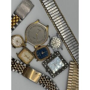Vintage Watch Lot for Parts Repair Seiko Pulsar Timex Heloisa Speidel Bands